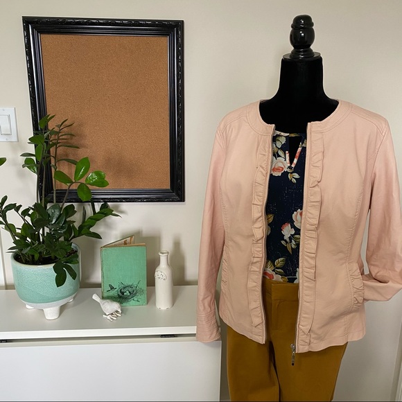 Faux Pink Leather Spring Jacket - Picture 6 of 8